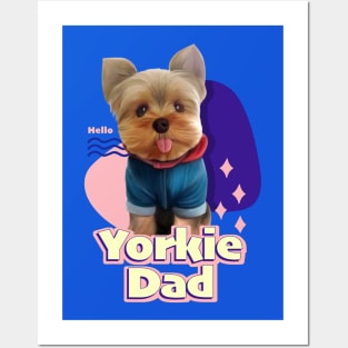 Yorkie dad Posters and Art